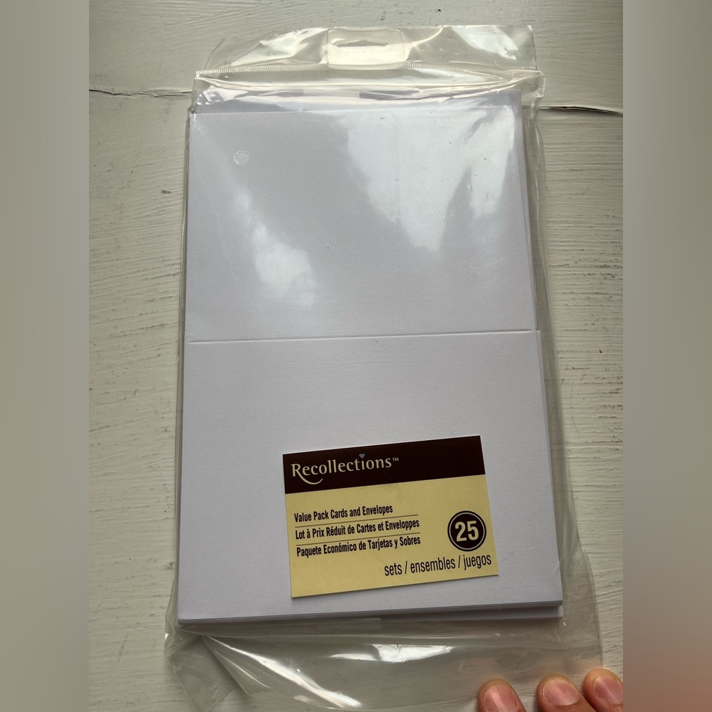 Recollections White Cards and Envelopes Stationery Set